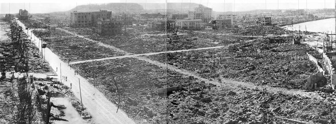 Panorámica de Hiroshima luego del impacto. Octubre de 1945. Foto: Shigeo Hayashi